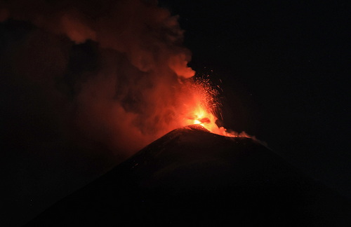 Извержение Ключевского вулкана (24.10.23)
