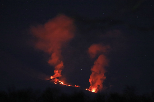 Побочный прорыв Ключевского вулкана (13.03.21)